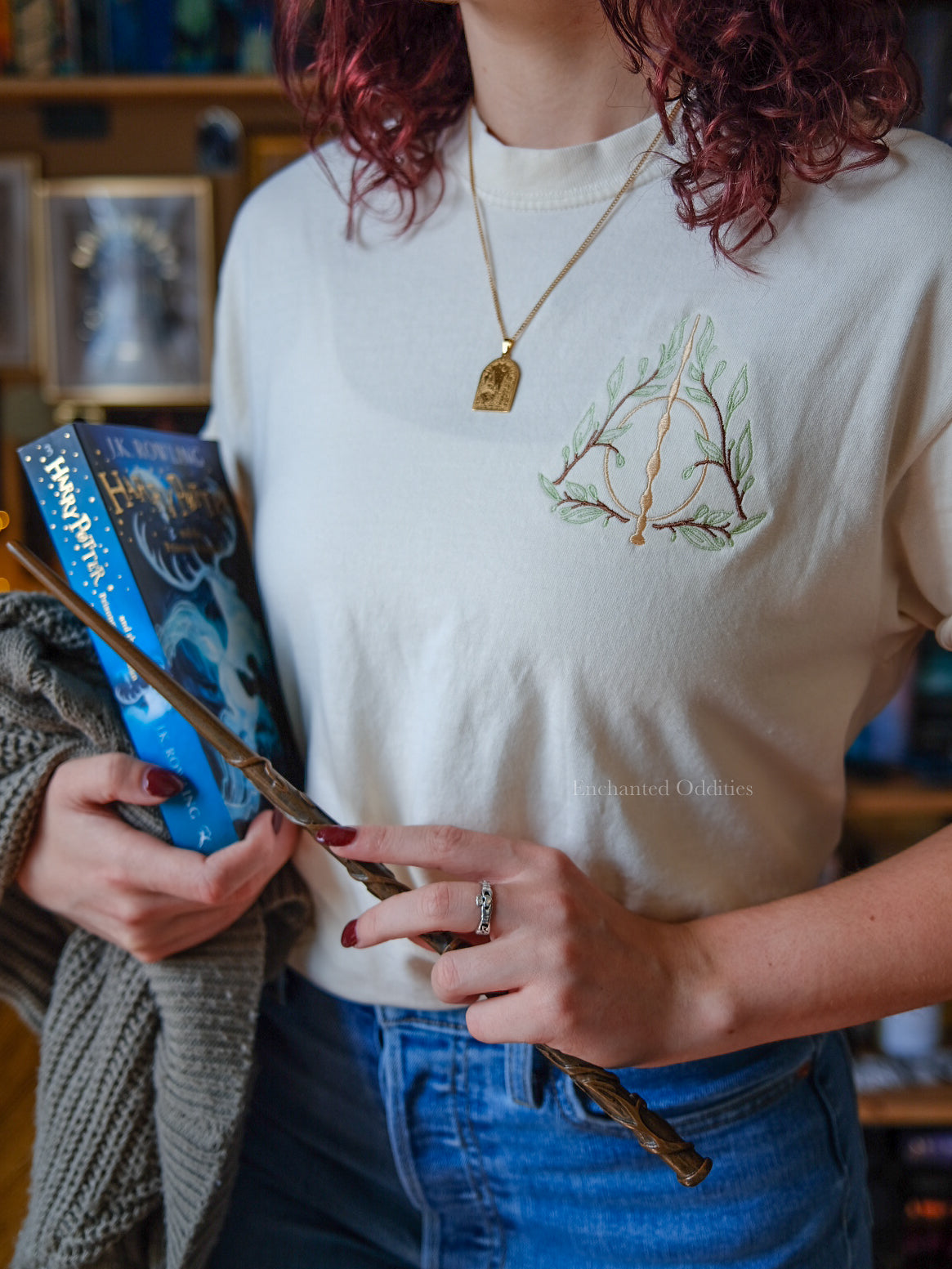 Enchanted Hallows embroidered tee - Image 4